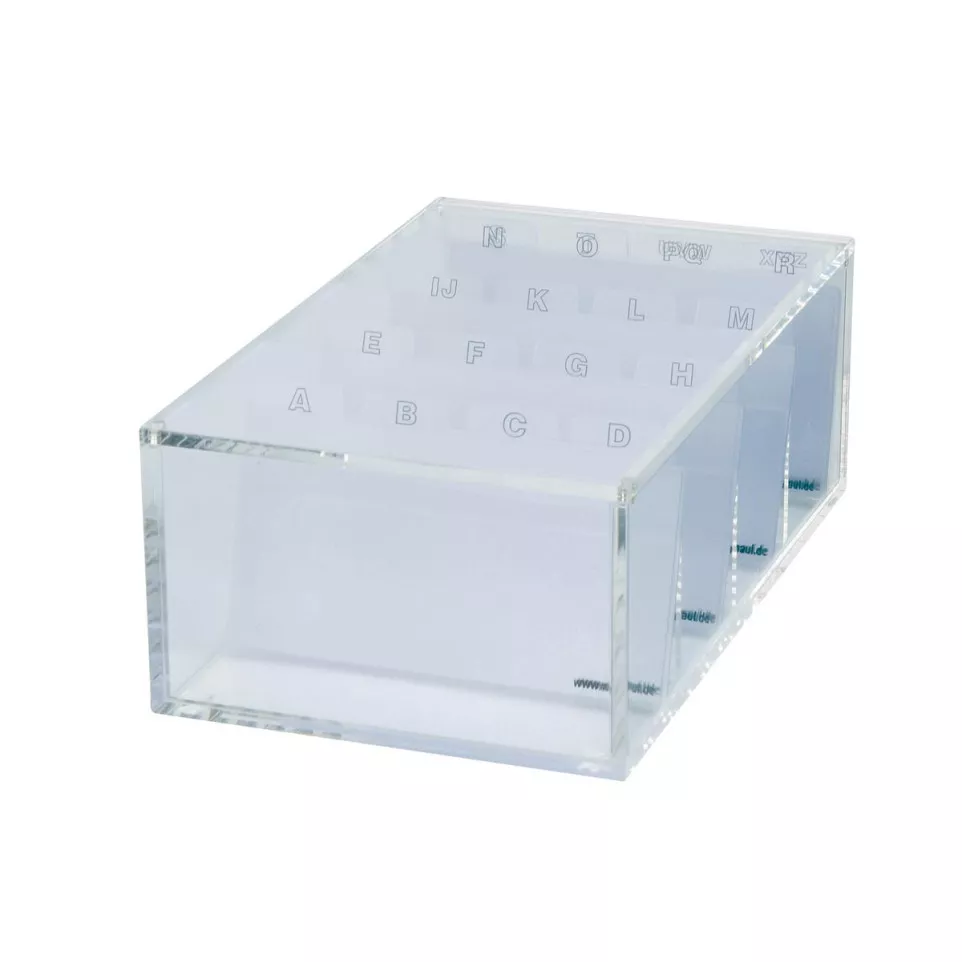 MAUL visitekaartbox acryl met deksel...
