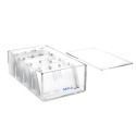 MAUL visitekaartbox acryl met deksel incl. index 11.4x19x7.2cm