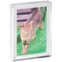 MAUL Magnetic Acrylic Photo Frame, Transparent, 15 x 11.5 x 2.4 cm