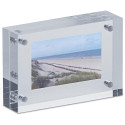 MAUL Acrylic Magnetic Photo Frame, Transparent, 7.5 x 5 x 2 cm