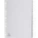 Exacompta tabbladen numeriek voor ft A4, uit PP, 31 tabs, grijs