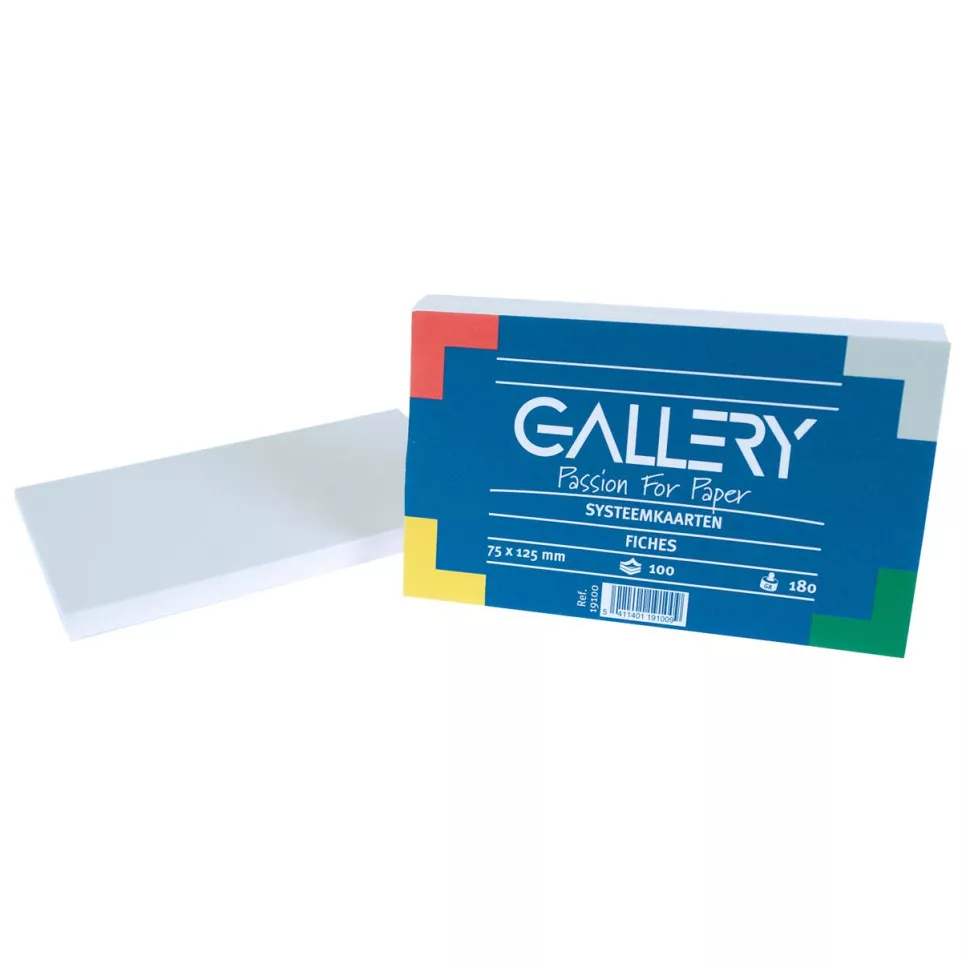 Gallery witte systeemkaarten, ft 7,5...