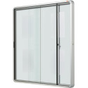 Nobo Premium Plus buitenvitrine, draaideur met slot, magnetisch, 12 x A4