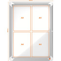 Nobo Premium Plus buitenvitrine, draaideur met slot, magnetisch, 4 x A4