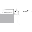 Nobo Premium Plus buitenvitrine, draaideur met slot, magnetisch, 4 x A4