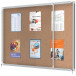 Nobo Premium Plus vitrine intérieure, porte coulissante avec serrure, liège, 18 x A4
