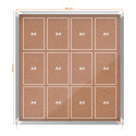 Nobo Premium Plus vitrine intérieure, porte coulissante avec serrure, liège, 12 x A4