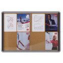 Nobo Premium Plus vitrine intérieure, porte coulissante avec serrure, liège, 12 x A4