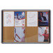 Nobo Premium Plus vitrine intérieure, porte coulissante avec serrure, liège, 12 x A4