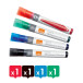 Nobo Marqueur Pour Tableaux Blancs Couleurs assorties: noir, vert, rouge et bleu, blister de 4 pièces