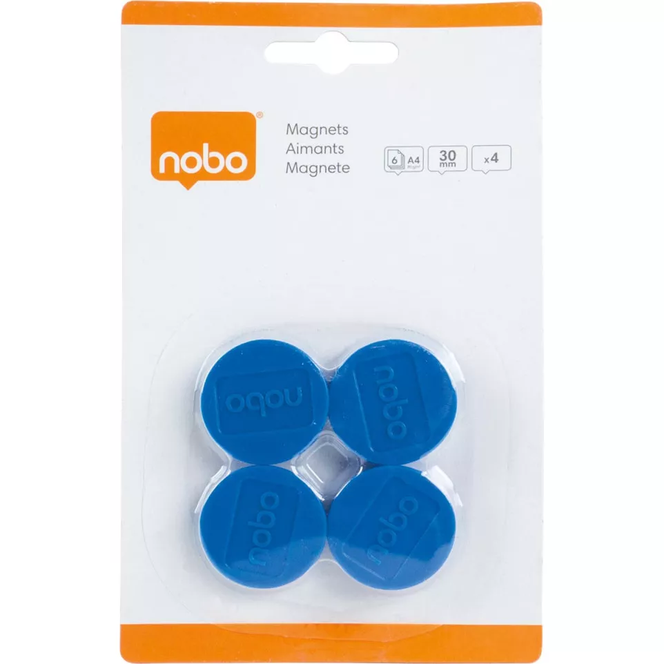 Nobo Blue Whiteboard Magnets 30 mm...