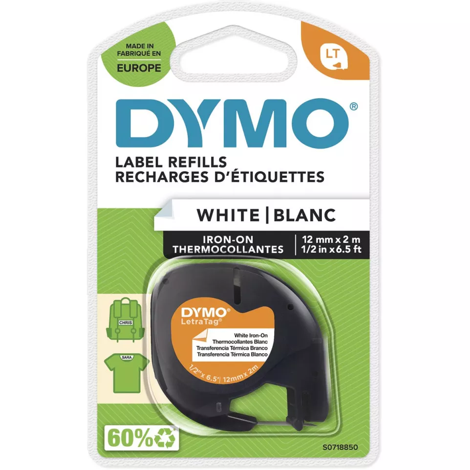 Dymo LetraTAG ruban à repasser 12 mm,...