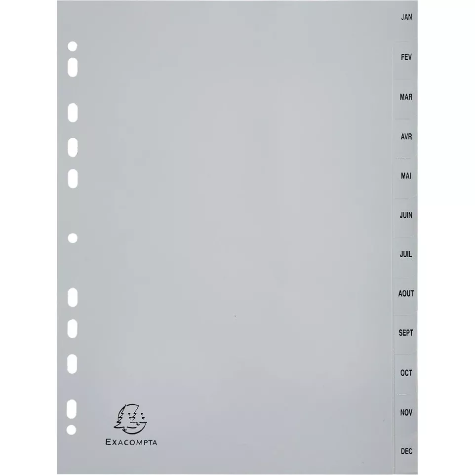 Exacompta tabbladen maandelijks A4,...