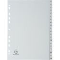 Exacompta tabbladen voor ft A4, uit PP, van A tot Z, 20 tabs, grijs