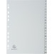 Exacompta tabbladen voor ft A4, uit PP, van A tot Z, 20 tabs, grijs