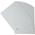 Exacompta tabbladen voor ft A4, uit PP, van A tot Z, 20 tabs, grijs