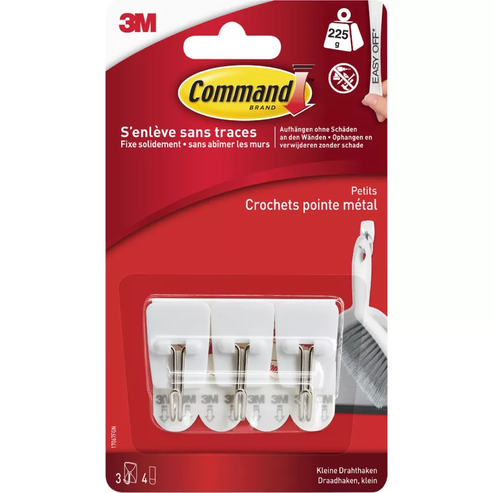 Command White Hinged Hooks, Small...
