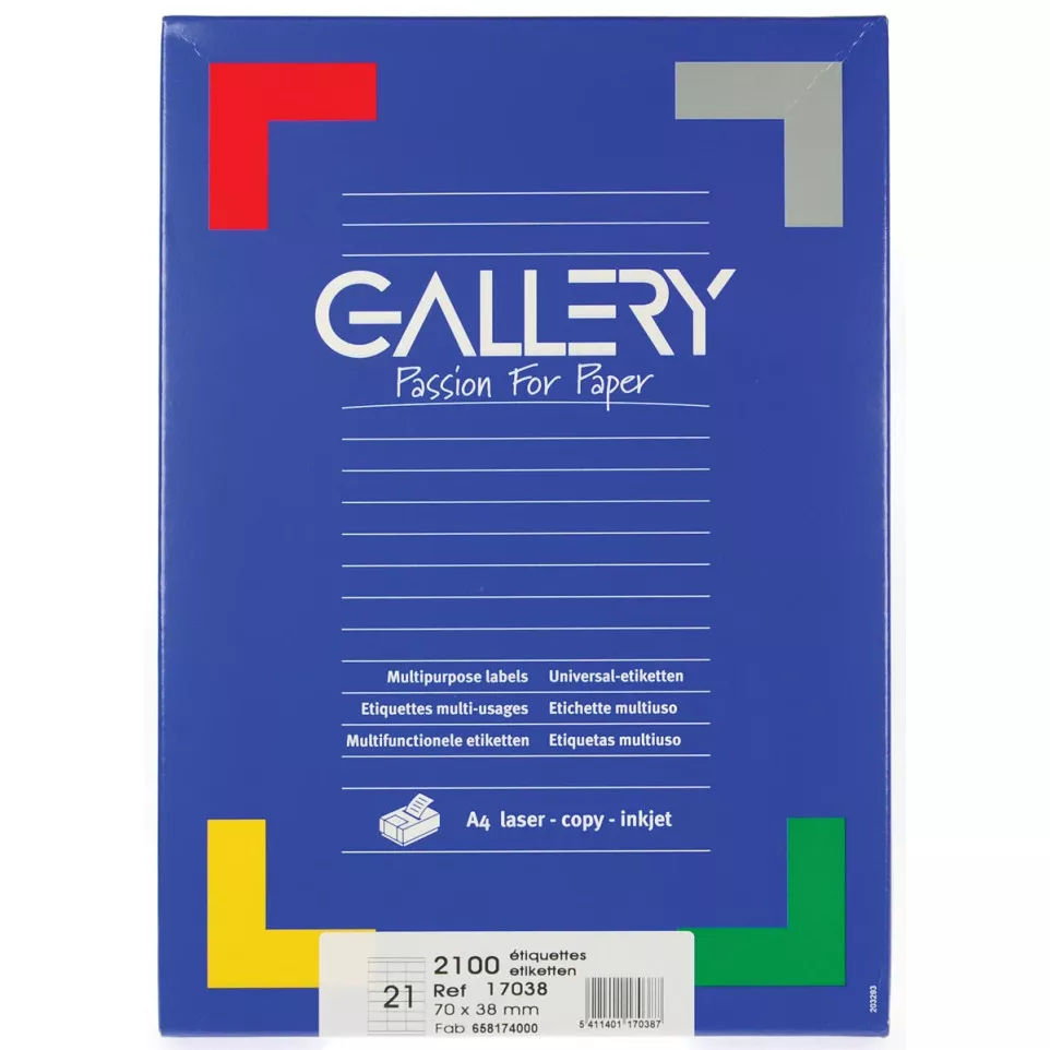 Gallery White Labels 70 x 38 mm (W x...