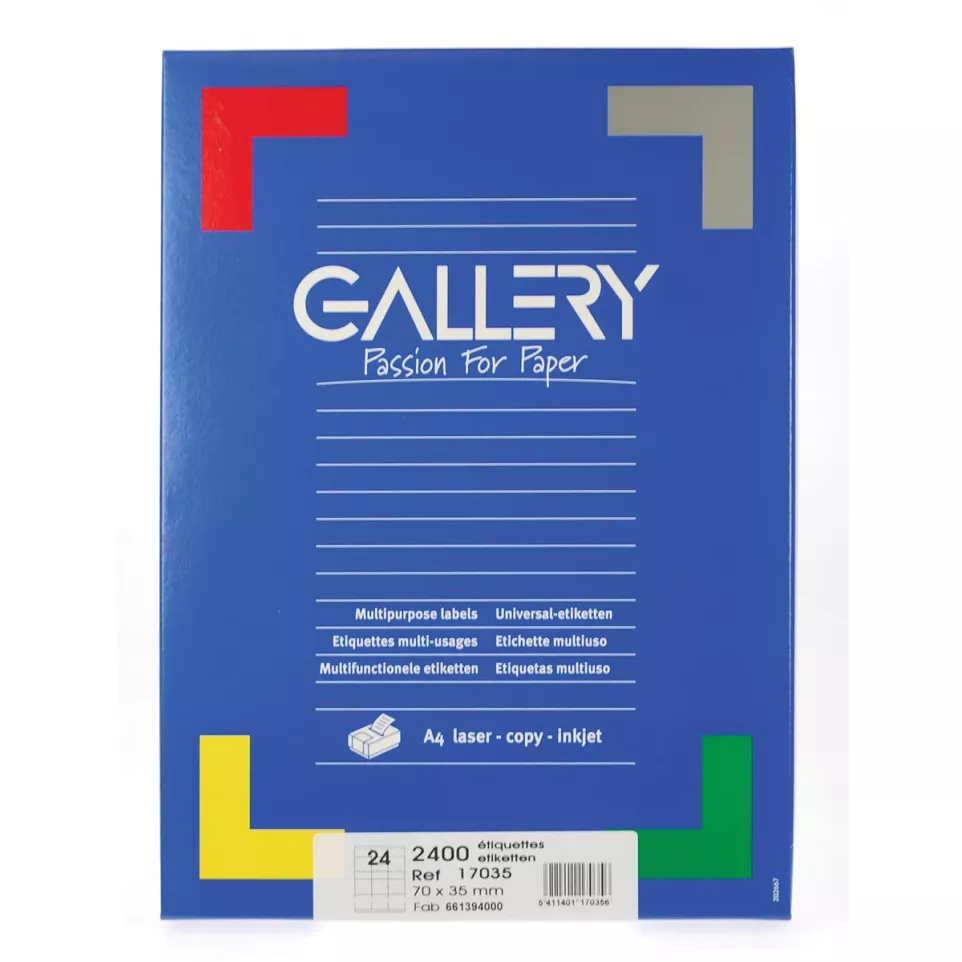 Gallery witte etiketten ft 70 x 35 mm...