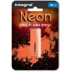 Integral Neon USB 2.0 Flash Drive 16GB Orange