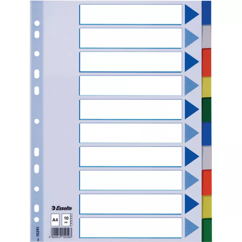 Esselte tabbladen 10 tabs