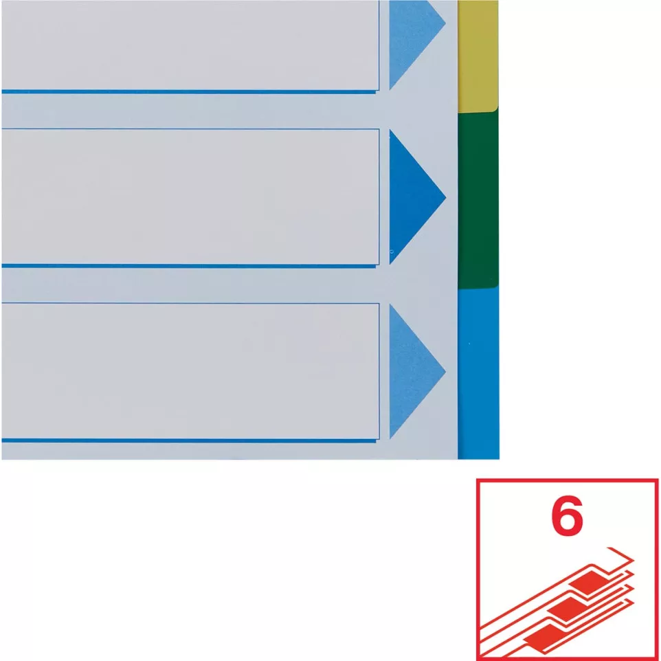 Esselte tabbladen 6 tabs