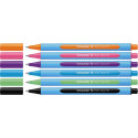 Schneider balpen Slider Edge, extra breed, geassorteerde kleuren, etui van 6 stuks