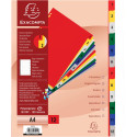 Exacompta tabbladen numeriek voor ft A4, uit PP 12/100e, 12 kleurtabs, met indexblad, wit