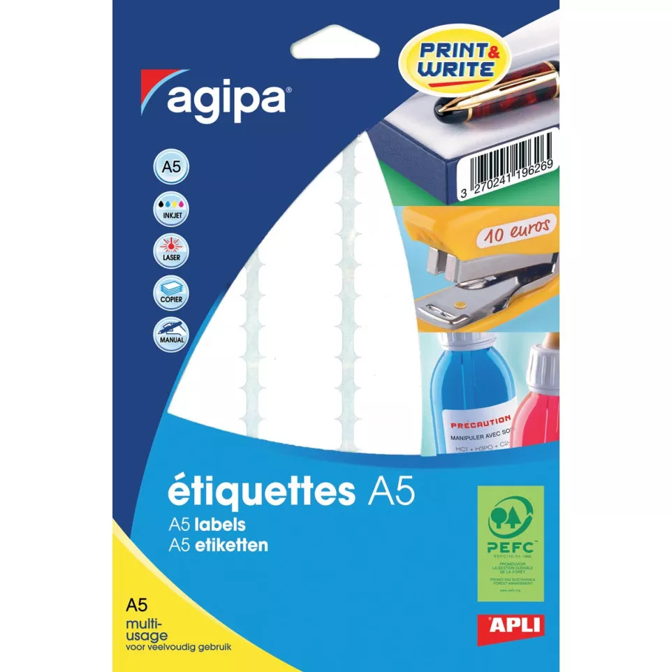 Agipa White Print & Write Labels 56 x...