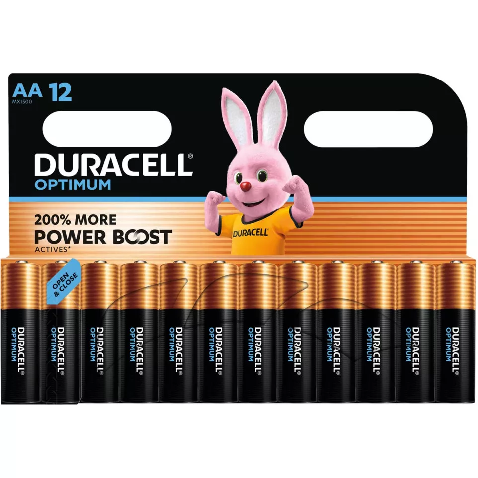 Duracell Optimum AA Batteries, 12 Pack