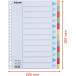 Esselte intercalaires 12 onglets, carton de 275 g/m²