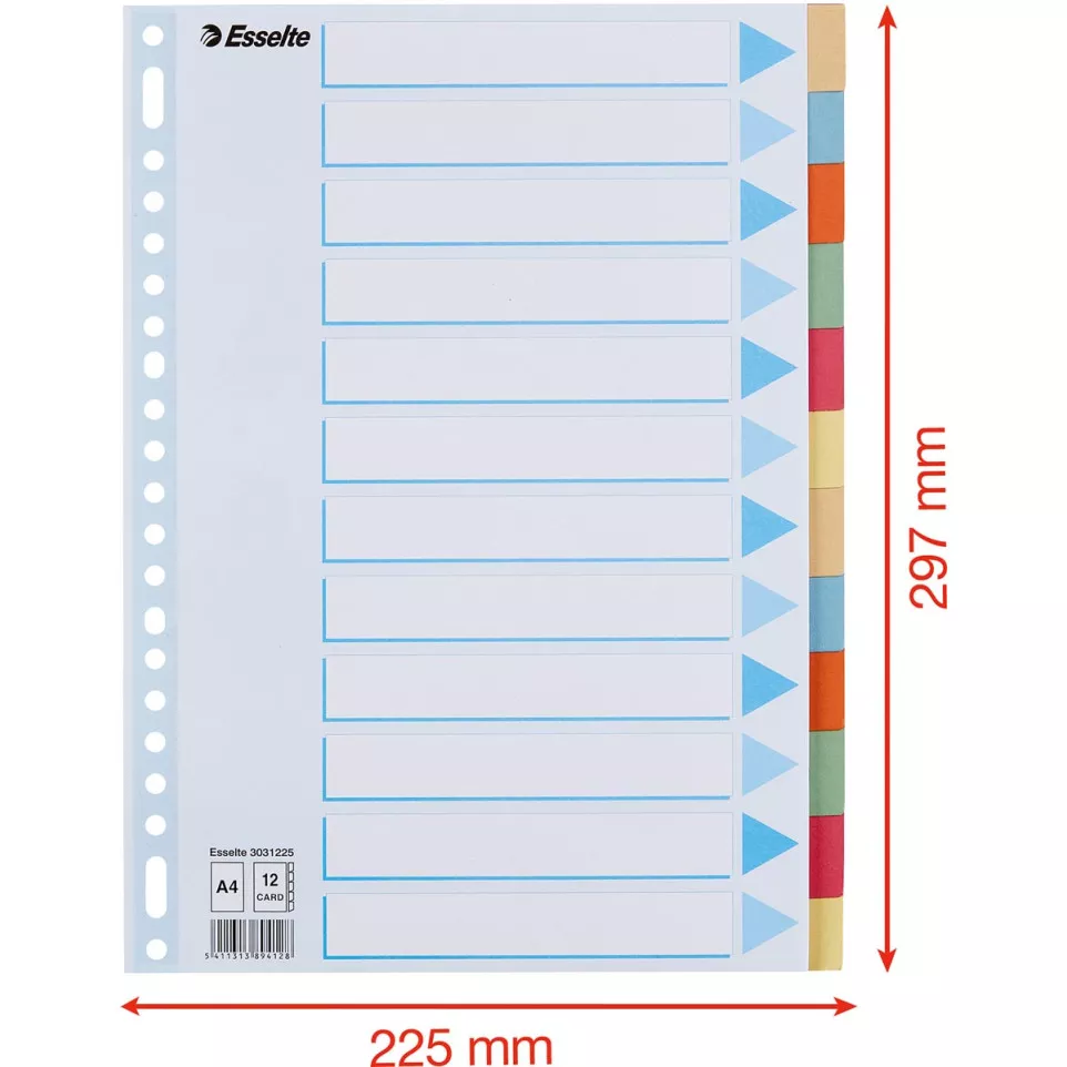 Esselte intercalaires 12 onglets,...
