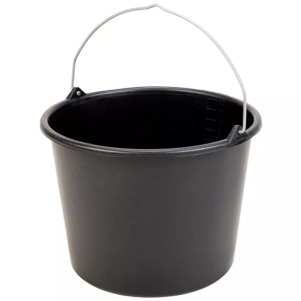 Bucket, 12 liters, black