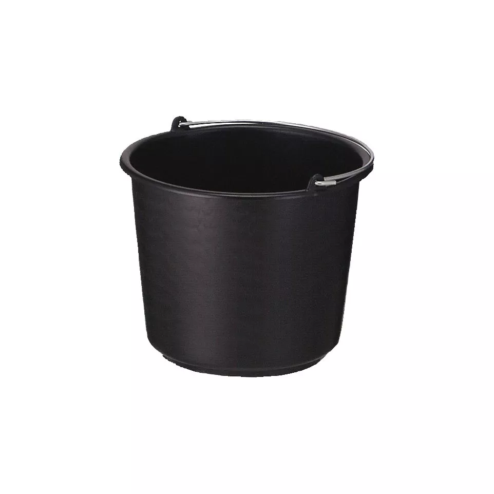 Bucket, 12 liters, black