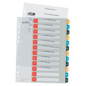 Leitz Cosy A4 Index Dividers 1-12 PP Assorted Colours 11-Hole Set