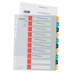Leitz Cosy A4 Dividers, 11-Hole, Polypropylene, Assorted Colours, Set 1-10