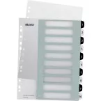 Leitz WOW printable dividers, 10 tabs, black and white
