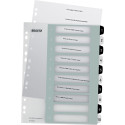 Leitz WOW printable dividers, 10 tabs, black and white