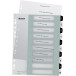 Leitz WOW printable dividers, 10 tabs, black and white