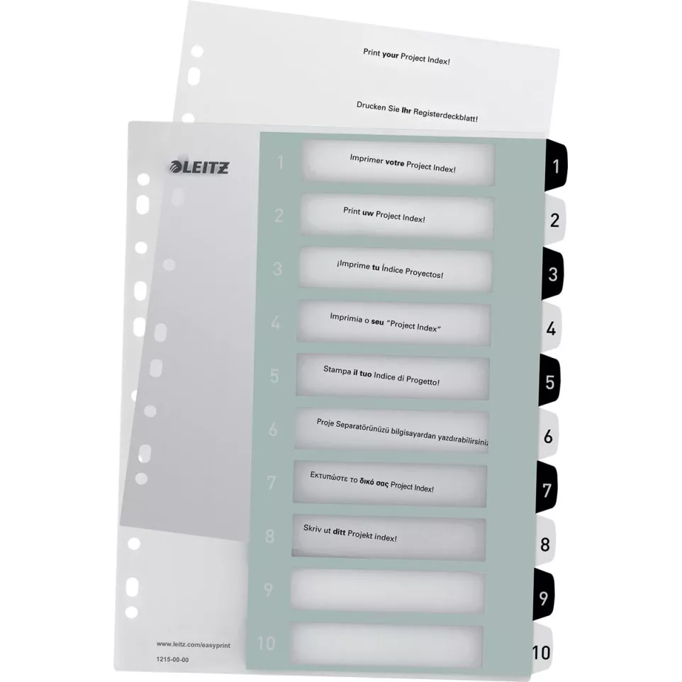 Leitz WOW printbare index, 10 tabs,...