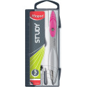 Maped passer Study 5-delige passerdoos:  - 1 passer Study  - 1 gum  - 1 mineslijper  - 1 kokertje potl...