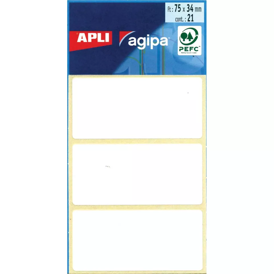 Agipa witte etiketten in etui ft 34 x...