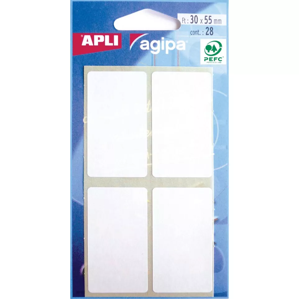 Agipa witte etiketten in etui ft 30 x...