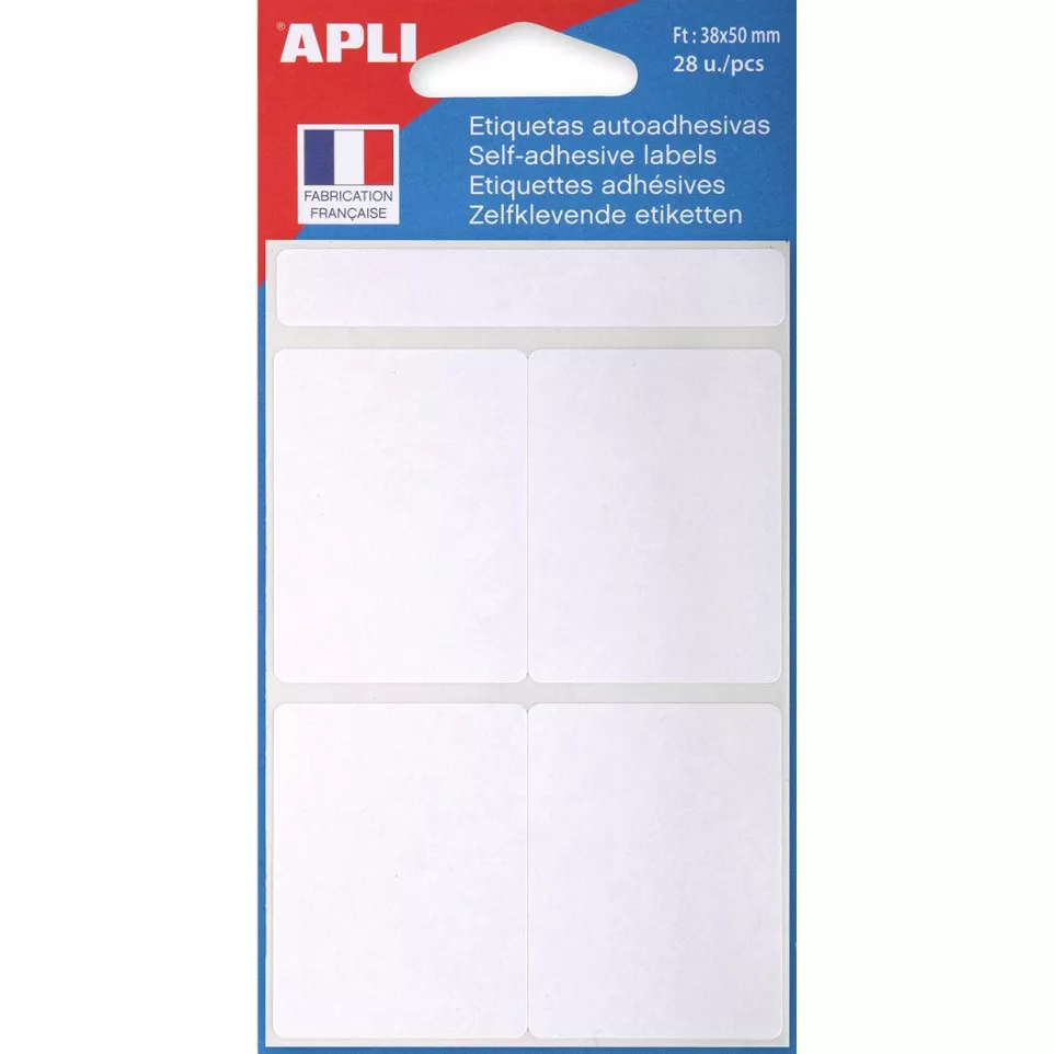 Agipa witte etiketten in etui ft 38 x...