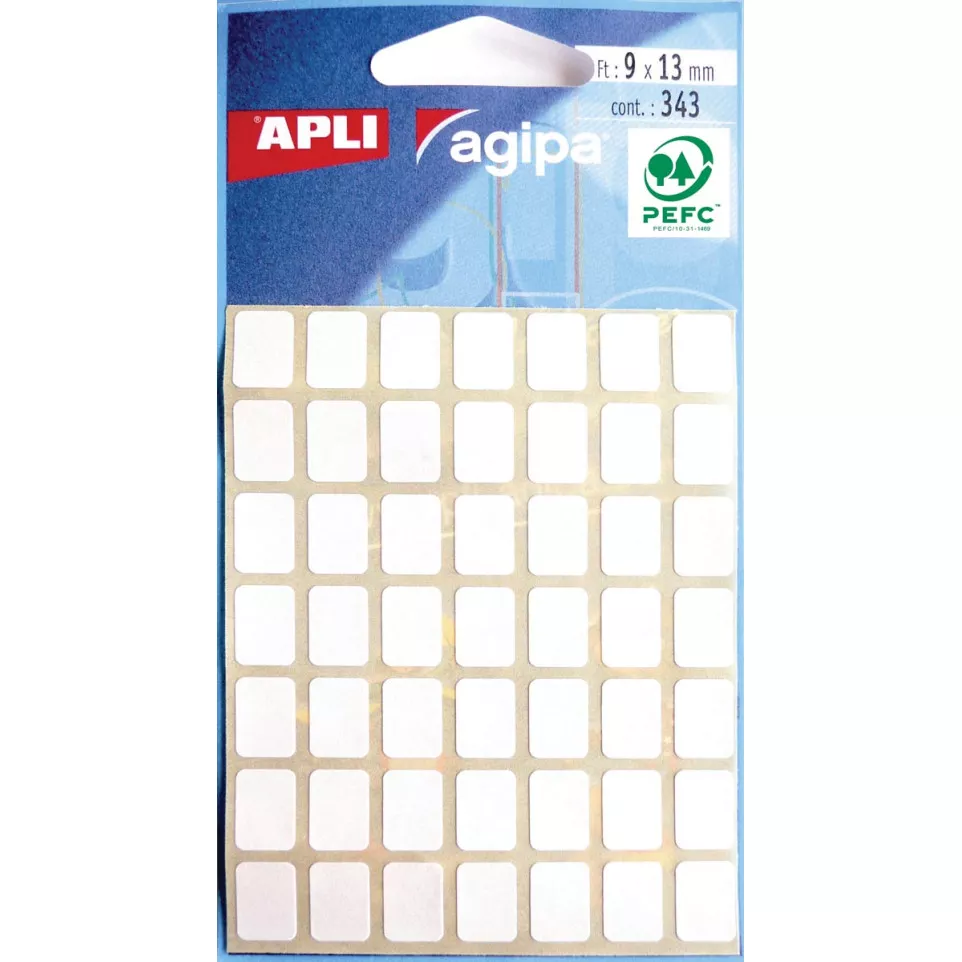 Agipa witte etiketten in etui ft 9 x...