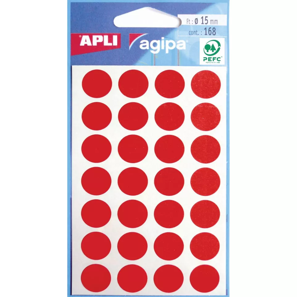 Agipa étiquettes ronds en pochette...