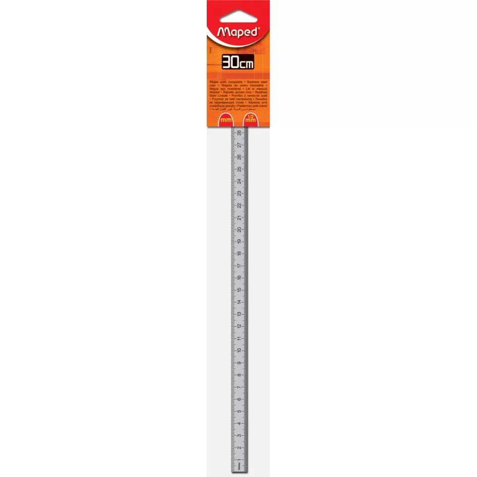 Maped lat uit roestvrij staal 30 cm