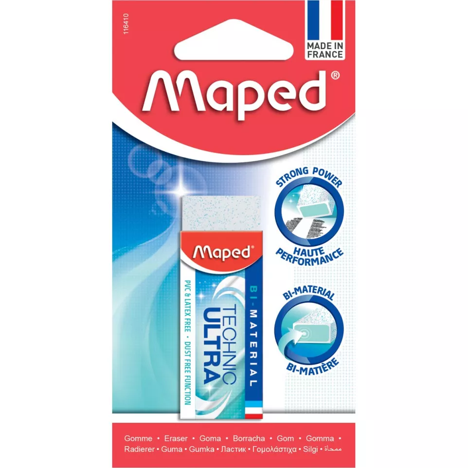Maped gum Technic Ultra, wit, blister...