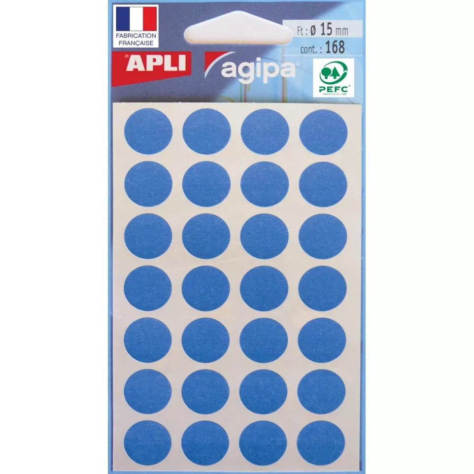 Agipa étiquettes ronds en pochette...
