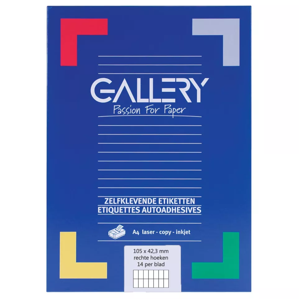 Gallery White Labels, 105 x 42.3 mm...
